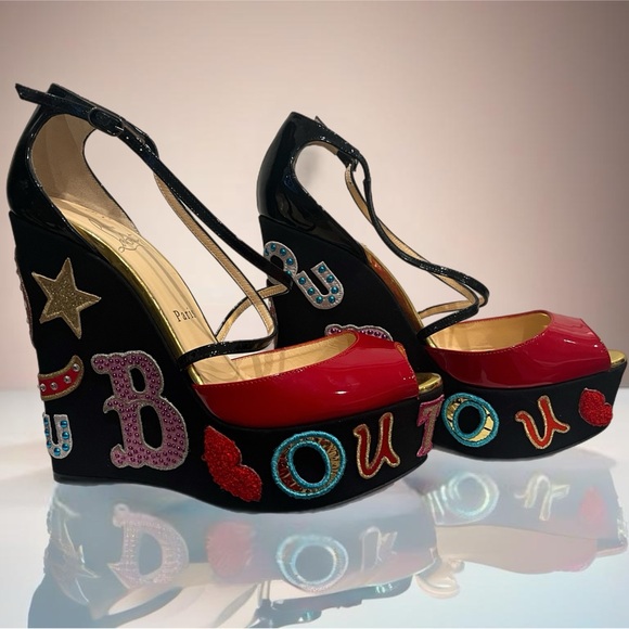 Christian Louboutin Signature wedge sandals - Picture 4 of 7